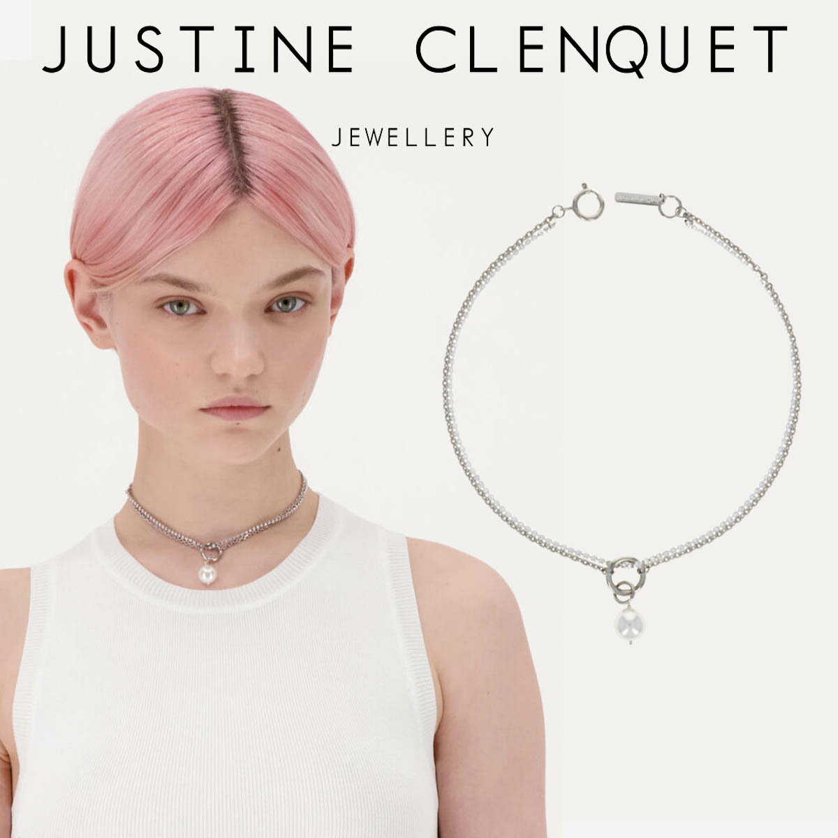 ジュスティーヌクランケ Justine Clenquet ロミー チョーカー Romy choker パラジウム ネックレス レディース メンズ アクセサリー