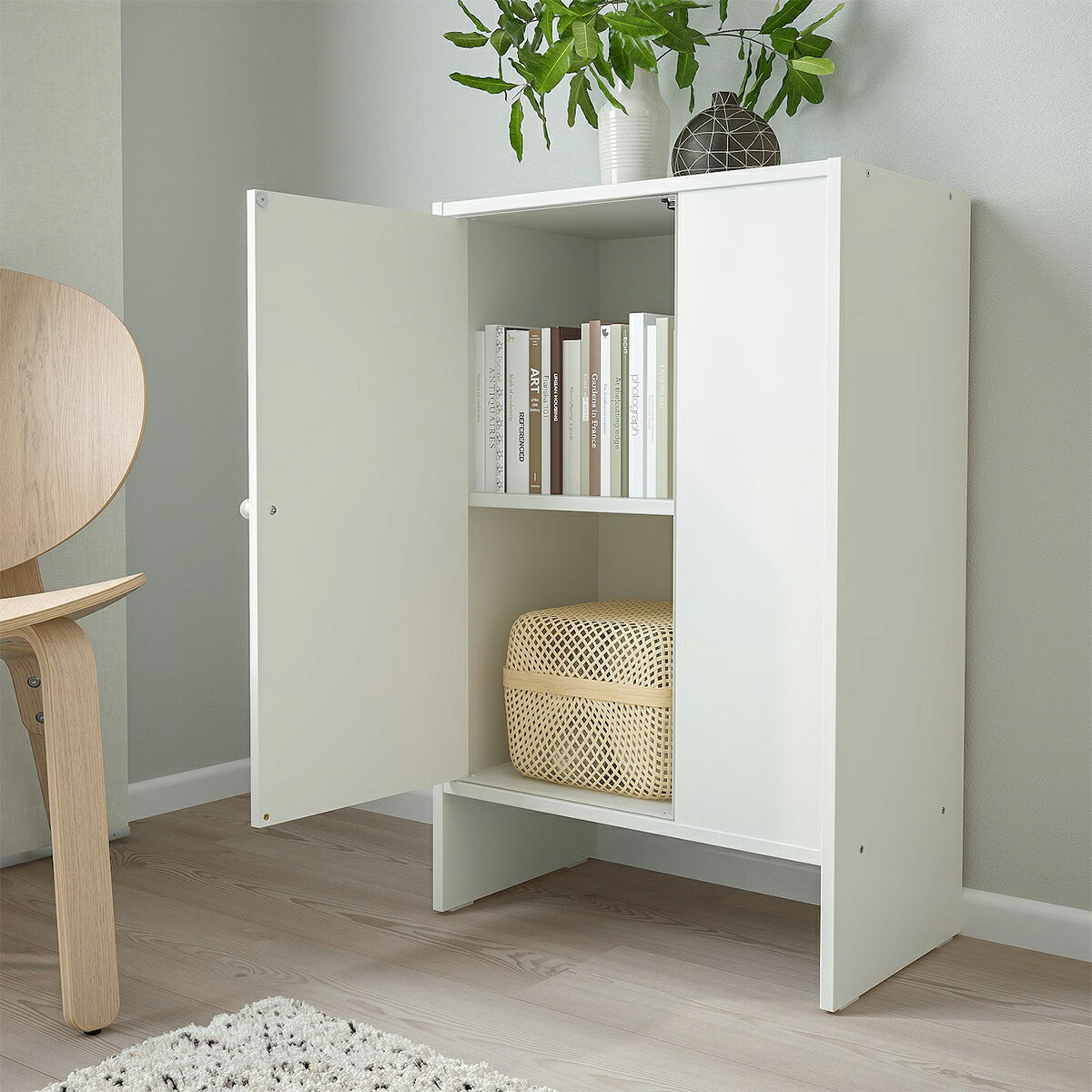IKEA バッゲボー BAGGEBO キャビネット 扉付 ホワイト 50x30x80cm イケア ユ00572 [2]