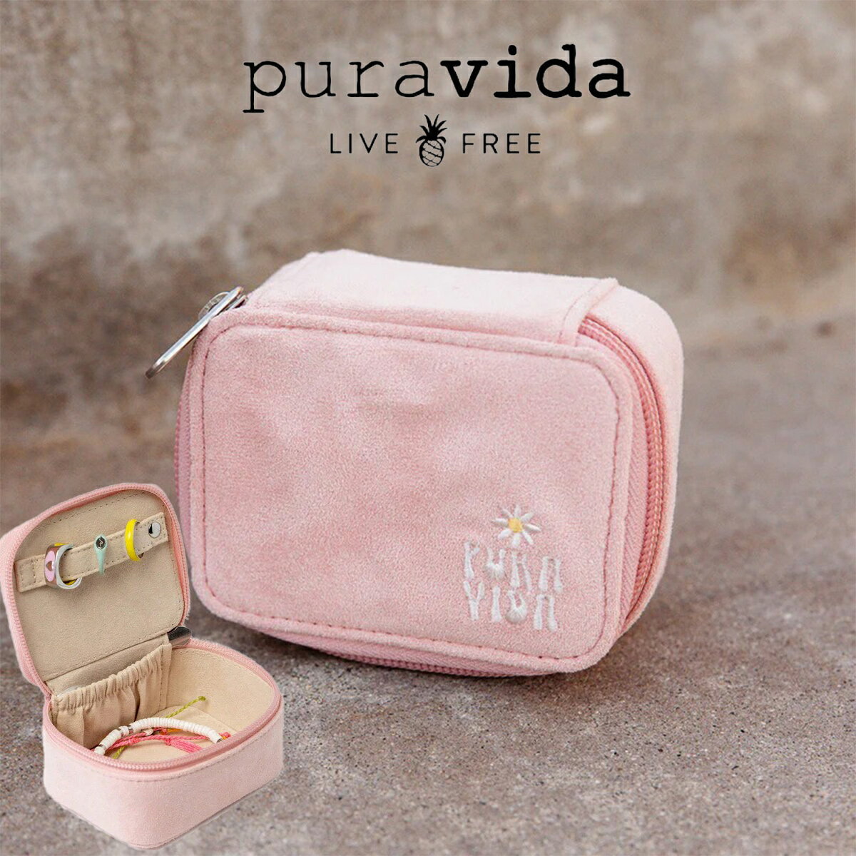 puravida プラヴィダ ピアス ジュエリー ケース MINI BUBBLEGUM PINK JEWELRY CASE 誕生日 プレゼント ギフト 贈り物 お祝い パーティー 結婚式 二次会 人気 ホワイトデー レディース ユニセックス 夏[アクセサリー]