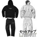 リブフィット LIVE FIT セットアップ EST. HEAVYWEIGHT 上下セット ヘビーウェイト メンズ スウェット パンツ パーカー メンズ 筋トレ...