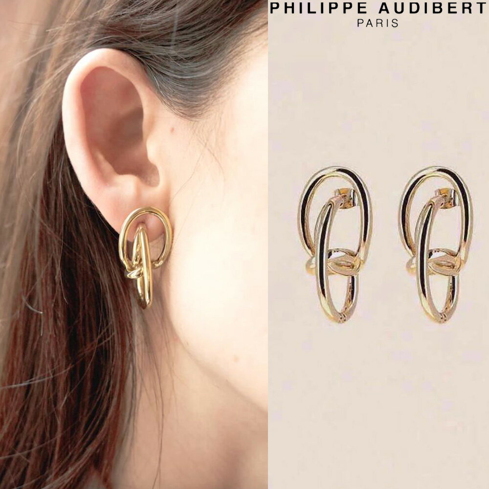 フィリップ オーディベール Philippe Audibert 24K BOUCLES DOREILLES ADENA アデナ ゴールドメタル 2個セット ピアス PhilippeAudibert レディース