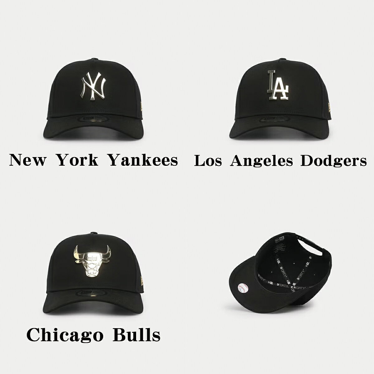 ニューエラ キャップ NEW ERA 帽子 ’Metal Badge’ 9FORTY K-Frame Snapback GOLD L...