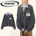 正規品 MAMC カーディガン エムエーエムシー オーバーサイズ ニット セーター ダメージ加工 ユニセックス ストリート おしゃれ 人気 [衣類]