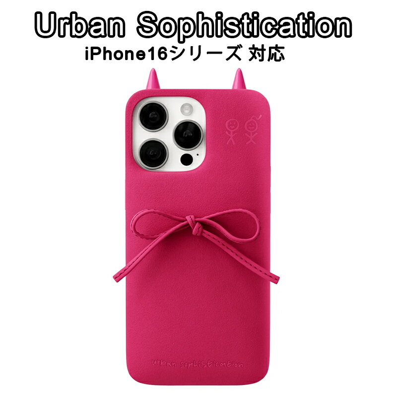 Urban Sophistication iPhone ケース アーバンソフィスティケーション iPhone16シリーズ The Soap Case Delicate Bow in Neon Pink Suede スマホケース アイフォン カバー 携帯 [スマホケース] ユ00582