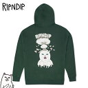 リップンディップ パーカー RIPNDIP スウェット プルオーバー Mind Blown Hoodie グリーン トップス ネコ 猫 スケーター ストリート メンズ ユニセックス Rip N Dip RND9745 衣類