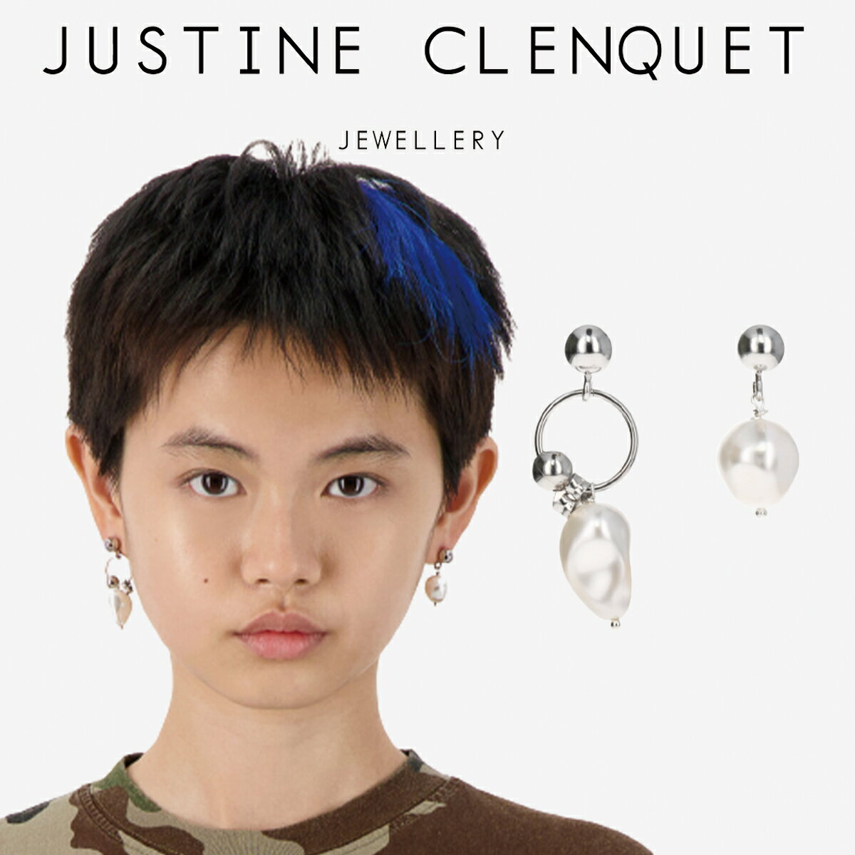 ジュスティーヌクランケ Justine Clenquet リッチー ピアス Richie earrings シルバー レディース メンズ ユニセックス パラジウム アクセサリー