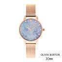 オリビアバートン Olivia Burton ローズゴールド メッシュ 30mm スワロフスキー グリッダー パール ダイヤル アンダーザシー ウォッチ クオーツ プレゼント 贈り物 新生活 記念日 ギフト フォーマル カジュアル シンプル [時計] その1