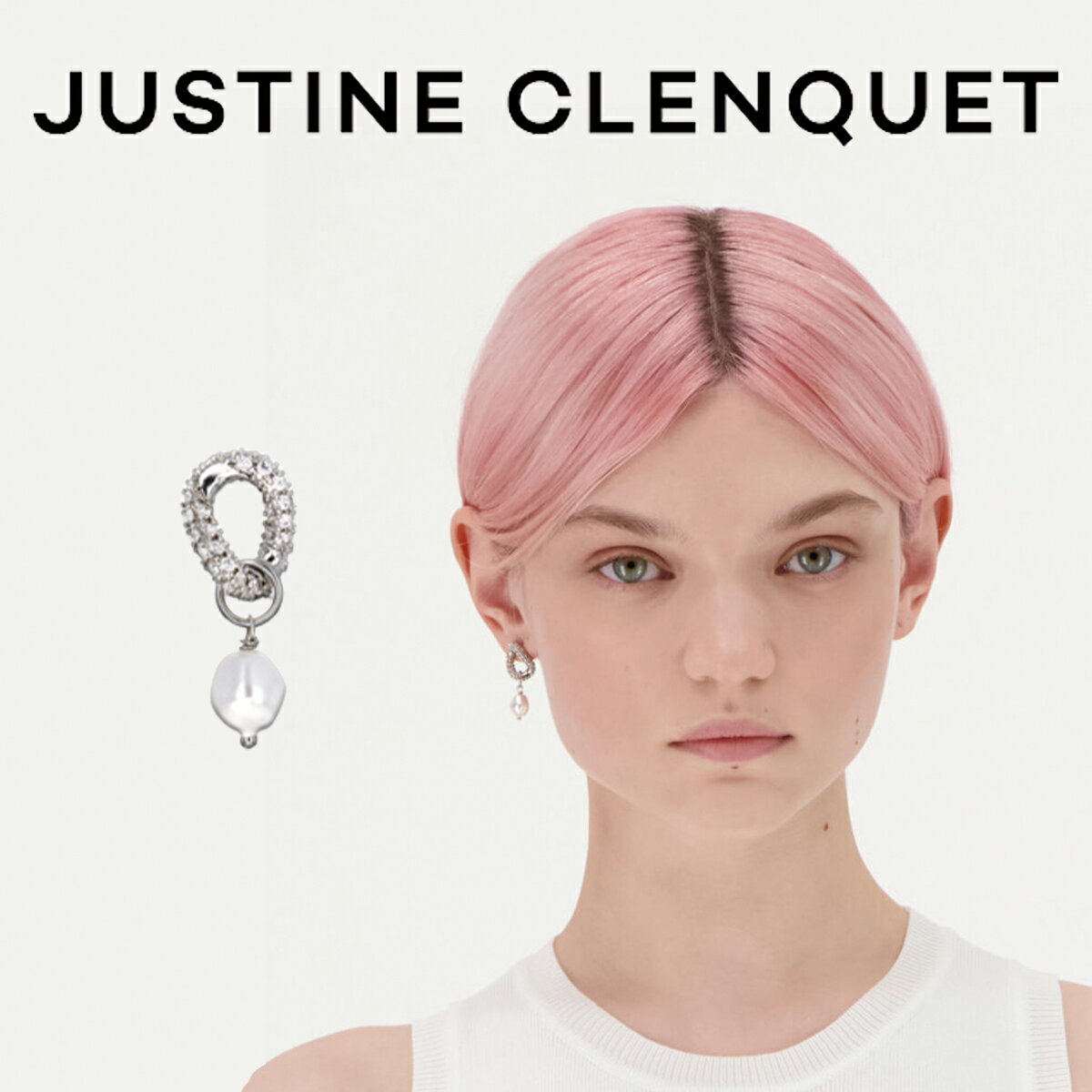 ジュスティーヌクランケ Justine Clenquet テイラー ピアス シングル Taylor earring シルバー レディース メンズ ユニセックス パラジウム アクセサリー