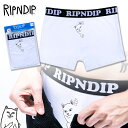 リップンディップ パンツ RIPNDIP Peek A Nermal Boxers ボクサーパンツ ホワイト 白 下着 メンズ レディース かわいい ネコ 猫 スケーター ストリート ユニセックス Rip N Dip RND4608 衣類