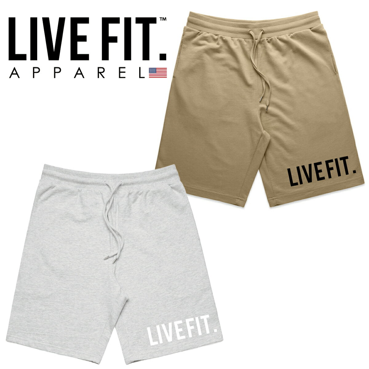 リブフィット LIVE FIT ショーツ ハーフパンツ CLASSIC LIVE FIT. SWEAT SHORTS 短パン メンズ 筋トレ ジム ウエア フィットネス スポーツ トレーニング 正規品 衣類