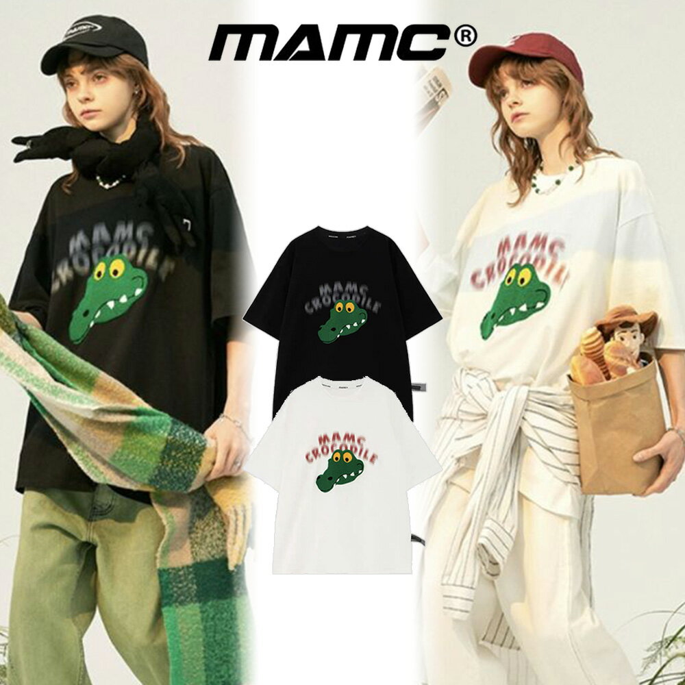 楽天WILLS正規品 MAMC Tシャツ ストリート クロコダイル ユニセックス トップス 大人気 タオル刺繍 話題 人気 ストリート 芸能人愛用 大人気 ユニセックス 刺繍 [衣類]