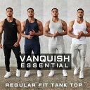ヴァンキッシュ フィットネス VANQUISH FITNESS タンクトップ レギュラーフィット ESSENTIALシリーズ REGULAR FIT TANK TOP メンズ 筋トレ ジム ウエア スポーツ 正規品 衣類