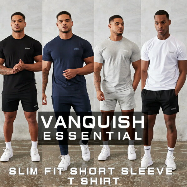 @LbV tBbglX VANQUISH FITNESS TVc XtBbg ESSENTIALV[Y SLIM FIT SHORT SLEEVE T SHIRT Y ؃g W EGA X|[c Ki[ߗ]