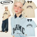 楽天WILLS正規品 MAMC Tシャツ 半袖 ロゴ アメカジ レトロ ポロカラー トップス 大人気 話題 人気 ストリート 芸能人愛用 大人気 ユニセックス 刺繍 [衣類]