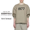 エッセンシャルズ ポリエステル スウェットシャツ FOG ESSENTIALS 1977 長袖 オーバーサイズ ニット グレー メンズ レディース フィアオブゴッド 正規品 Fear Of God Essentials 