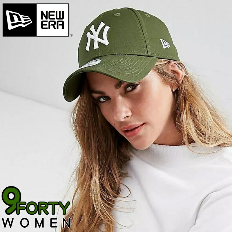 ニューエラ キャップ NEW ERA 帽子 9FORTY キャップ レディース カーキ ホワイト ...