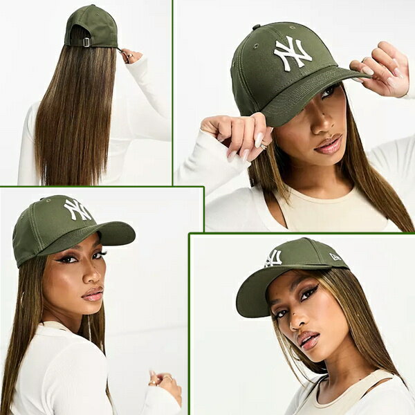 ニューエラ キャップ NEW ERA 帽子 9FORTY キャップ レディース カーキ ホワイト ...