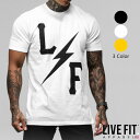 リブフィット LIVE FIT BOLT TEE Tシャツ 半袖 トップス メンズ 筋トレ ジム ウエア スポーツ 正規品 衣類