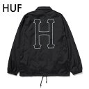 ハフ コーチジャケット HUF ナイロンジャケット HUF SET H COACHES JACKET ブラック アウター トップス スケーター スケートボード メンズ ユニセックス JK00390 衣類