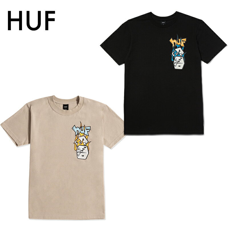 nt TVc  HUF DICEY T-SHIRT NC ubN gbvX XP[^[ Xg[gn XP[g{[h lC Y Ki Rhbg TS01952 [ߗ]