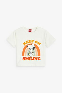 ネクスト ベビー NEXT ホワイト Snoopy KEEP ON SMILING Tシャツ スヌーピー 半袖 子供服 ベビー服 女の子 パジャマ ベビーウェア ギフト おでかけ