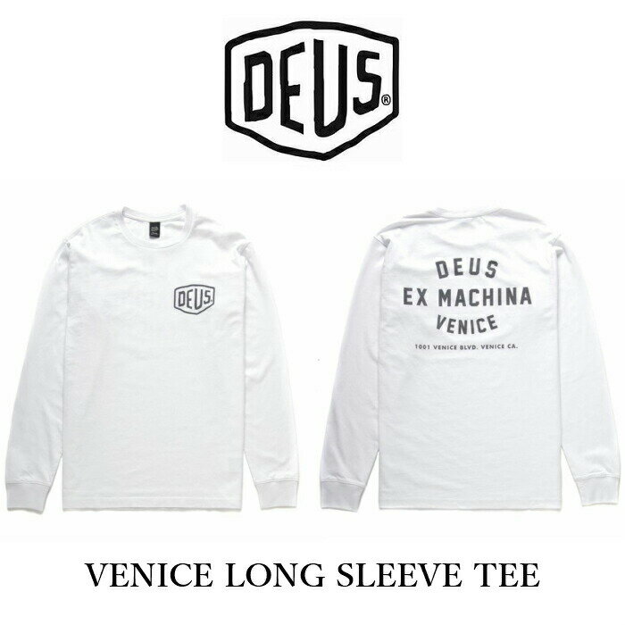 DeusExMachina デウスエクスマキナ プリント 長袖 Tシャツ ロンT ロゴT プリント バックプリント VENICE LONG SLEEVE TEE ホワイト 白 Deus Ex Machina メンズ[衣類]