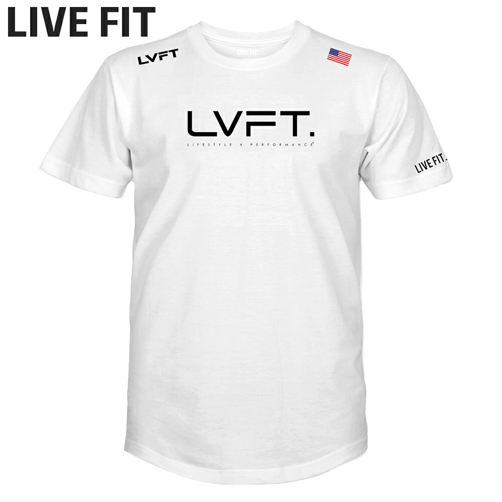 リブフィット Tシャツ 半袖 LIVE FIT Team LVFT Scallop Tee トップス メンズ 筋トレ ジム ウエア フィジーク スポーツ 正規品[衣類]ユ00582