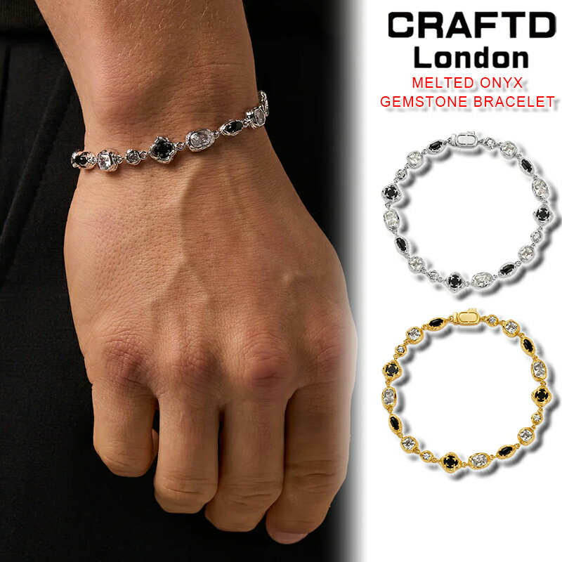 クラフトロンドン ブレスレット CRAFTD London MELTED ONYX GEMSTONE BRACELET オニキス ジェムストー..