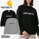 カーハート トップス メンズ カーハート Carhartt WIP スウェット トレーナー ブラック グレー Carhartt Sweat プルオーバー セーター ロゴ刺? 秋冬 アウター トップス ワークウェア メンズ レディース 正規品[衣類]