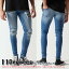 ֥ǥ꡼ ǥ˥ 11Degrees ˡ ᡼  SKINNY SUSTAINABLE DISTRESSED JEANS MID WASH ȥå ǥ˥ ѥ  11D3246-052 [] 00582