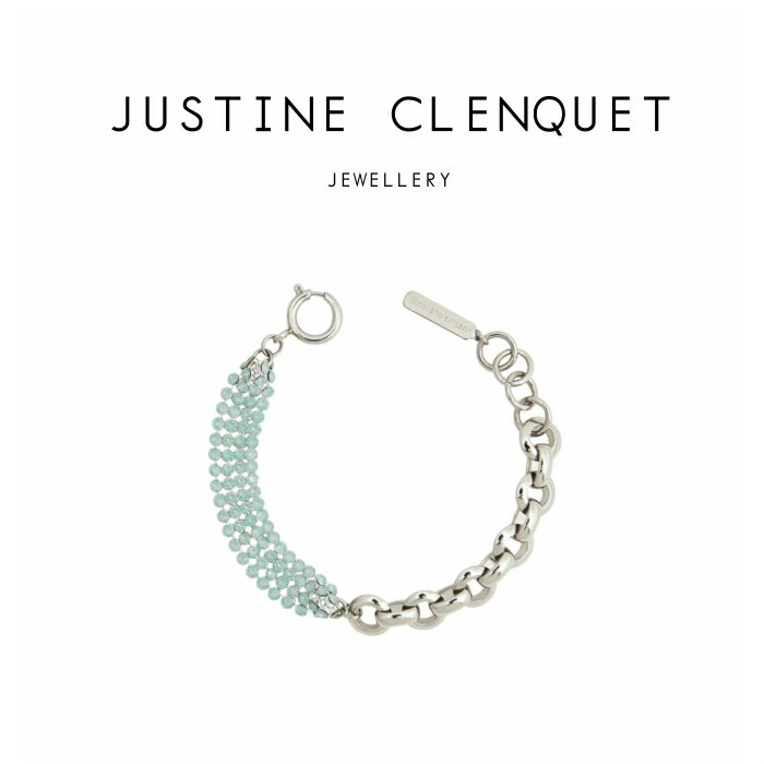 ジュスティーヌクランケ Justine Clenquet River bracelet リバー ブレスレット スワロフスキー パラジウム レディース