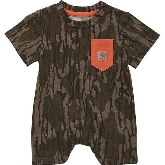 カーハート ベビー服 ロンパース Carhartt Short-Sleeve Henley Farm Print Romper...