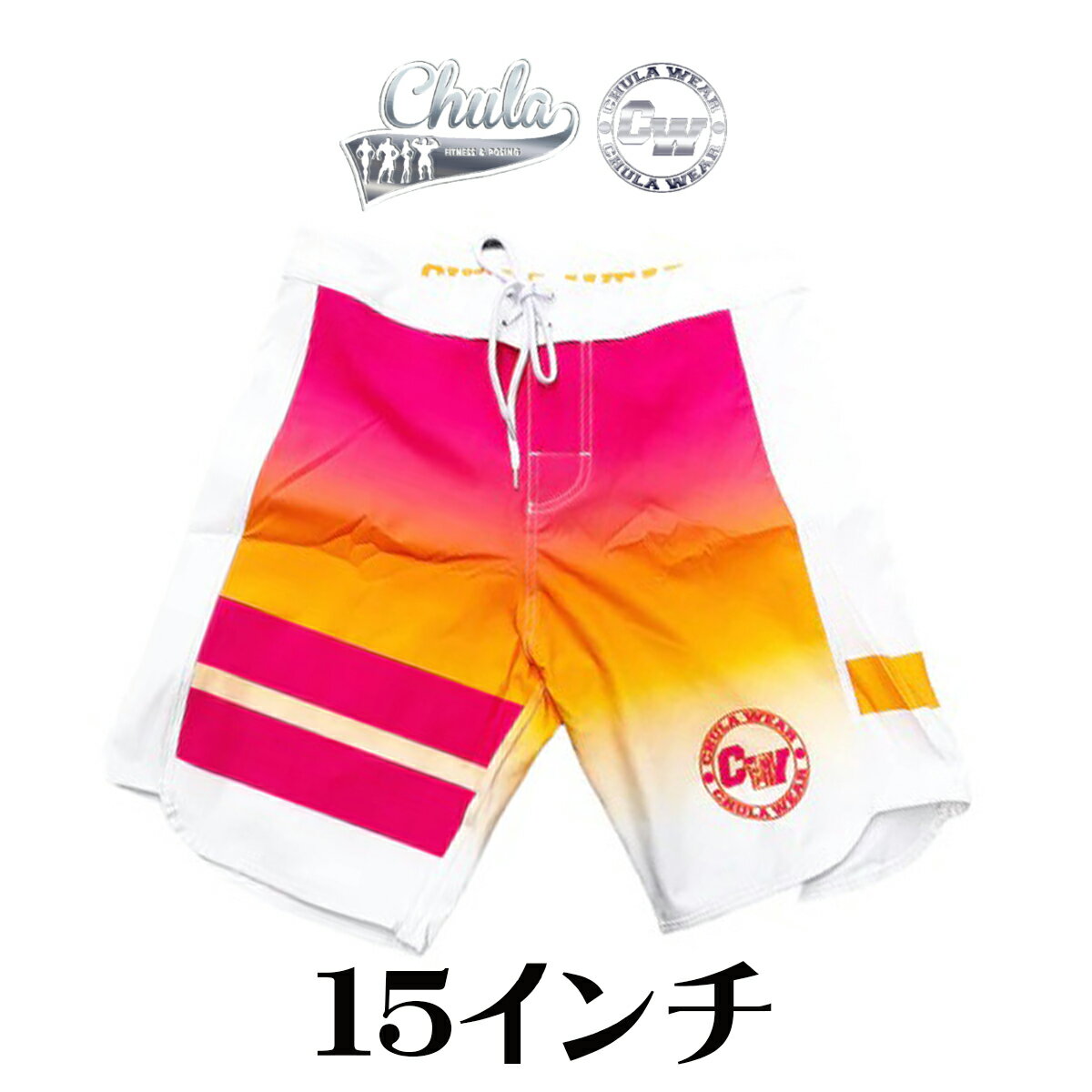 チュラウェア サーフパンツ CHULA WEAR ステージ ショーツ 水着 SUMMERS 15 INCHES ハーフパンツ 短パン フィジーカー 大会 メンズ 筋トレ ジム ウエア 正規品 衣類