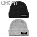 リブフィット LIVE FIT ビーニー ニット帽 EST. SKIPPER BEANIE キャップ 帽子 ハット スナップ メンズ レディース ユニセックス 筋トレ ジム フィットネス スポーツ トレーニング 正規品ユ00582