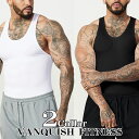 ヴァンキッシュ タンクトップ VANQUISH RIBBED FITTED TANK メンズ 筋トレ ジム フィットネス ウエア スポーツ 正規品[衣類]