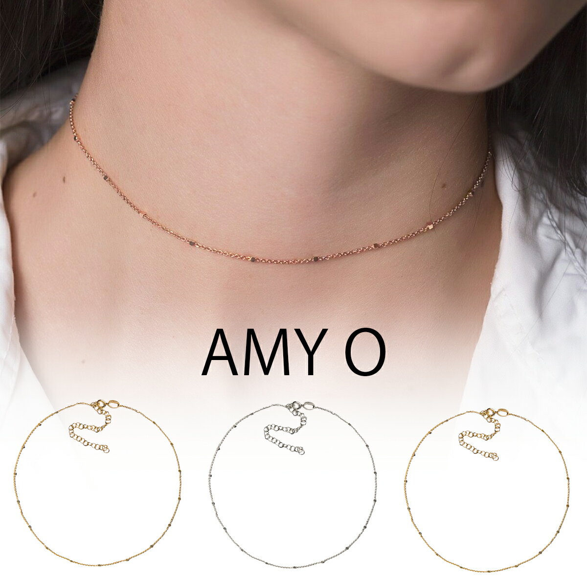 エイミーオー AMY O Oli Dainty Bead Choker チョーカー ネックレス ゴールド シルバー レディース 