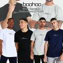 ブーフー boohoo Tシャツ ホワイト ブラック 白 黒 MAN Signature Embroidered T-Shirt 半袖 S S ショートスリーブ トップス メンズ 春 夏 おしゃれ ブランド イギリス asos 衣類 