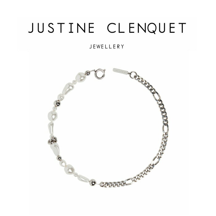 ジュスティーヌクランケ Justine Clenquet チャーリー チョーカー Charly choker ネックレス パラジウム クリスタルパール レディース