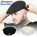 KANGOL カンゴール ハンチング Wool 504 キャップ 帽子 ブラック ホワイト ウール504 メンズ レディース ユニセックス 0258BC 正規品