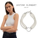 ジュスティーヌクランケ Justine Clenquet コートニー チョーカー Courtney choker ネックレス パラジウム クリスタルパール レディース[アクセサリー]