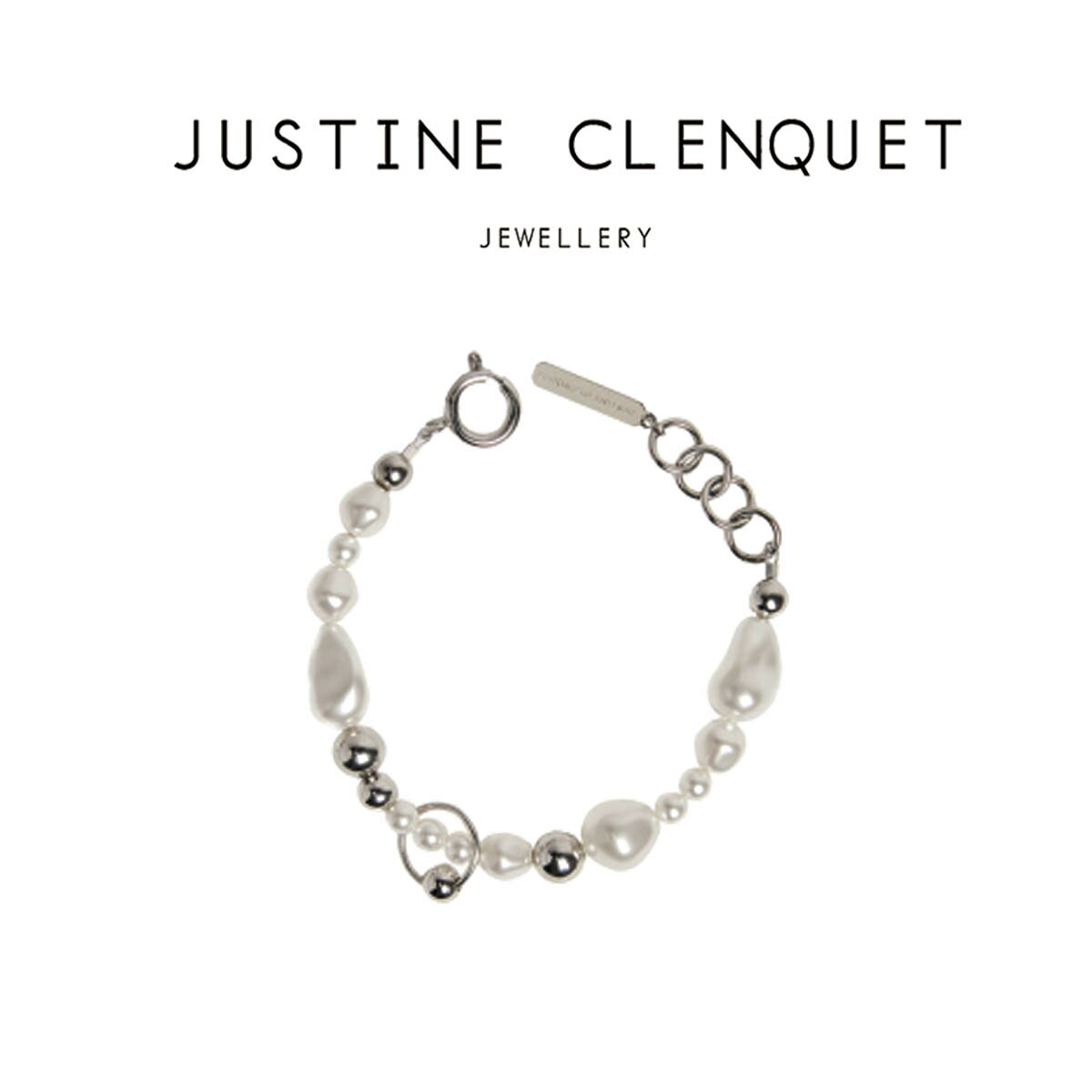 ジュスティーヌクランケ Justine Clenquet Charly bracelet チャーリーブレスレット パラジウム レディース