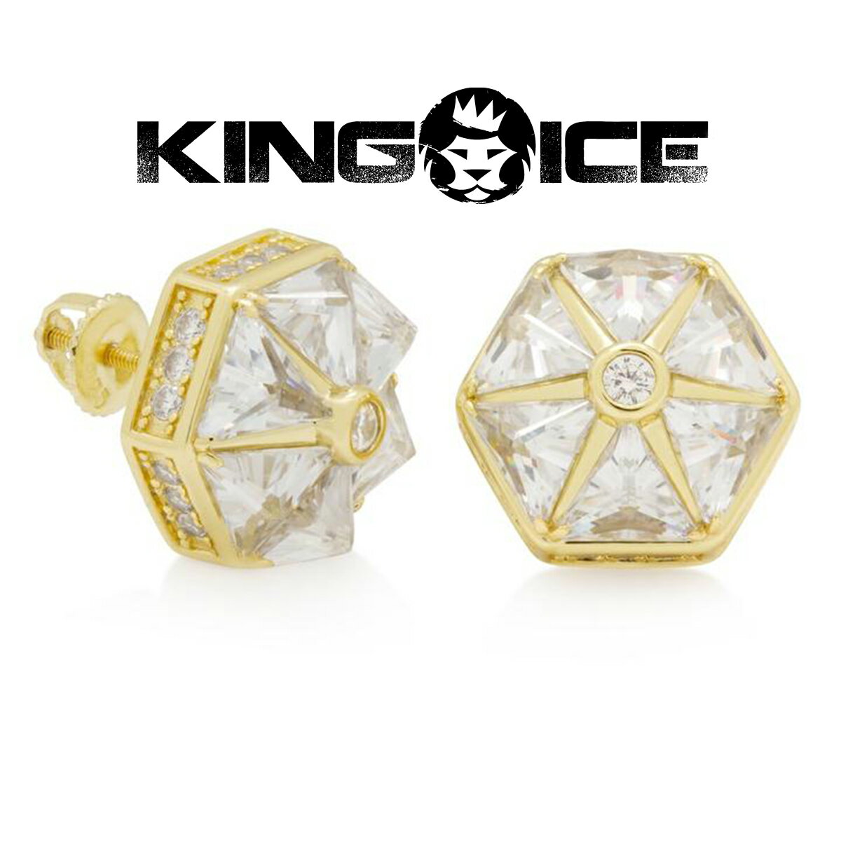 KING ICE LOACX sAX  STERLING SILVER ROYALTY EARRINGS 14kS[h  Vo[ 2Zbg Y uh lC[ANZT[]