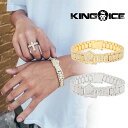 KING ICE キングアイス ブレスレット 2PAC X KING ICE - 12MM 2PAC LOGO BRACELET 14Kゴールドメッキ ホワイトゴールドメッキ メンズ ブランド 人気