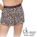 カルバンクライン Calvin Klein ショーツ パンツ Short Leopard レオパード柄 ハーフパンツ コットン 小さいサイズ 大きいサイズ レディース QS6668[衣類]