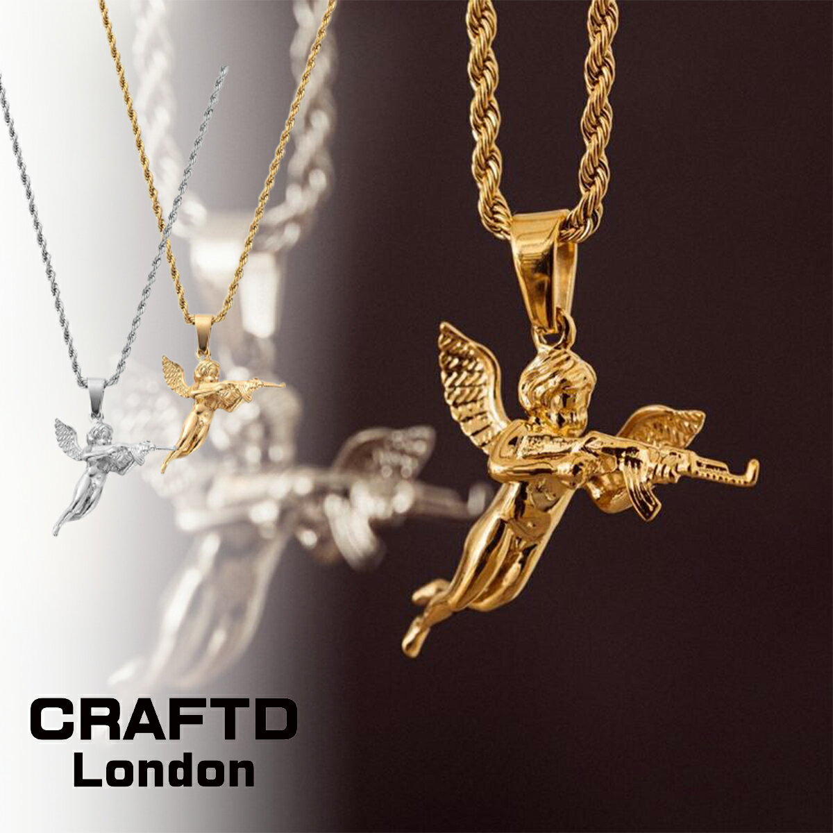 CRAFTD London クラフトロンドン CUPID’S REVENGE ネックレス ゴールド シルバー メンズ 18kゴールド 金 人気[アクセサリー]