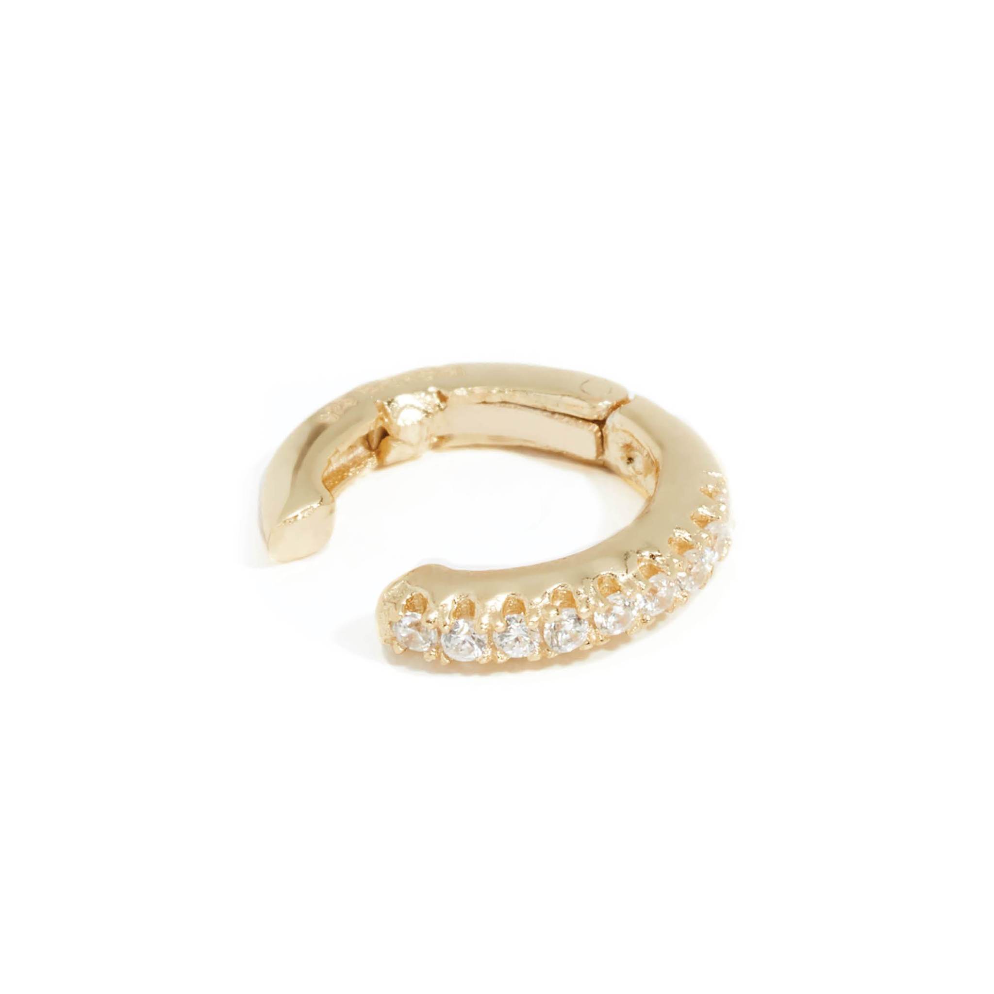 SHASHI シャシ イヤリング カフ 1個 Pave Hinge Cuff ゴールド シルバー アクサセリー ピアス 誕生日 プレゼント ギフト 贈り物 お祝い パーティー 結婚式 二次会 人気 ホワイトデー [アクセサリー]