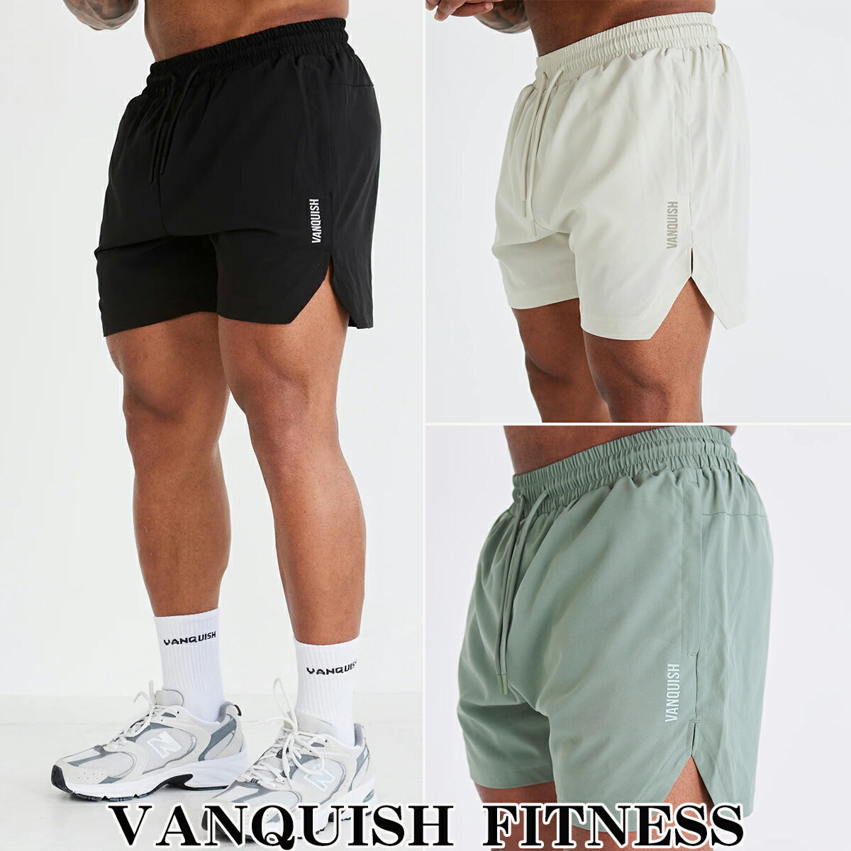 ヴァンキッシュ フィットネス VANQUISH ショートパンツ ESSENTIAL PERFORMANCE 4” SHORTS ハーフパンツ ショーツ 短パン T シャツループ メンズ 筋トレ ジム ウエア スポーツウェア 正規品