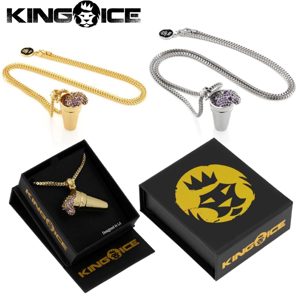 KING ICE キングアイス ネックレス チェーン SNOOP DOGG X KING ICE - PURPLE DRANK NECKLACE 14kゴールド 金 人気[アクセサリー]