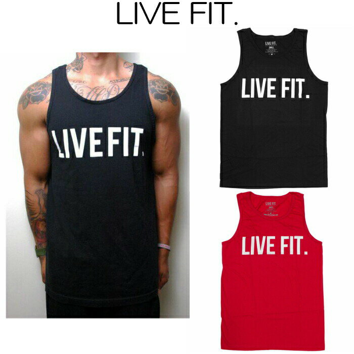 リブフィット LIVE FIT Original Tank ノースリーブ タンクトップ メンズ 筋トレ ジム ウエア スポーツウェア 正規品[衣類]