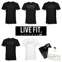 LIVE FIT リブフィット BOX LOGO TEE Tシャツ 半袖 トップス メンズ 筋トレ ジム ウエア フィジーク スポーツ 正規品[衣類]